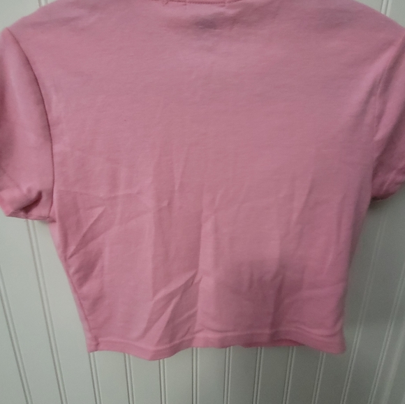 Pink button up crop top Size M - Picture 2 of 8